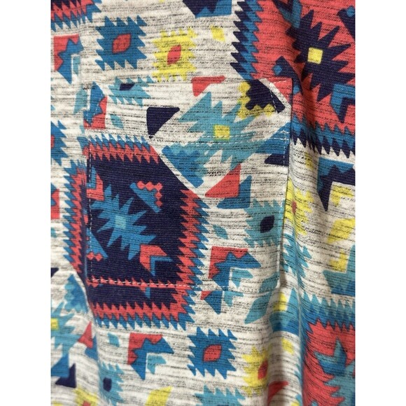 LuLaRoe Carly Dress XS Gray Multi Aztec Hi-Low Hem Everyday Casual Comfort NWT - Picture 4 of 7